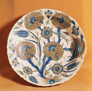 Plato de loza de Isnik, c.1520-50